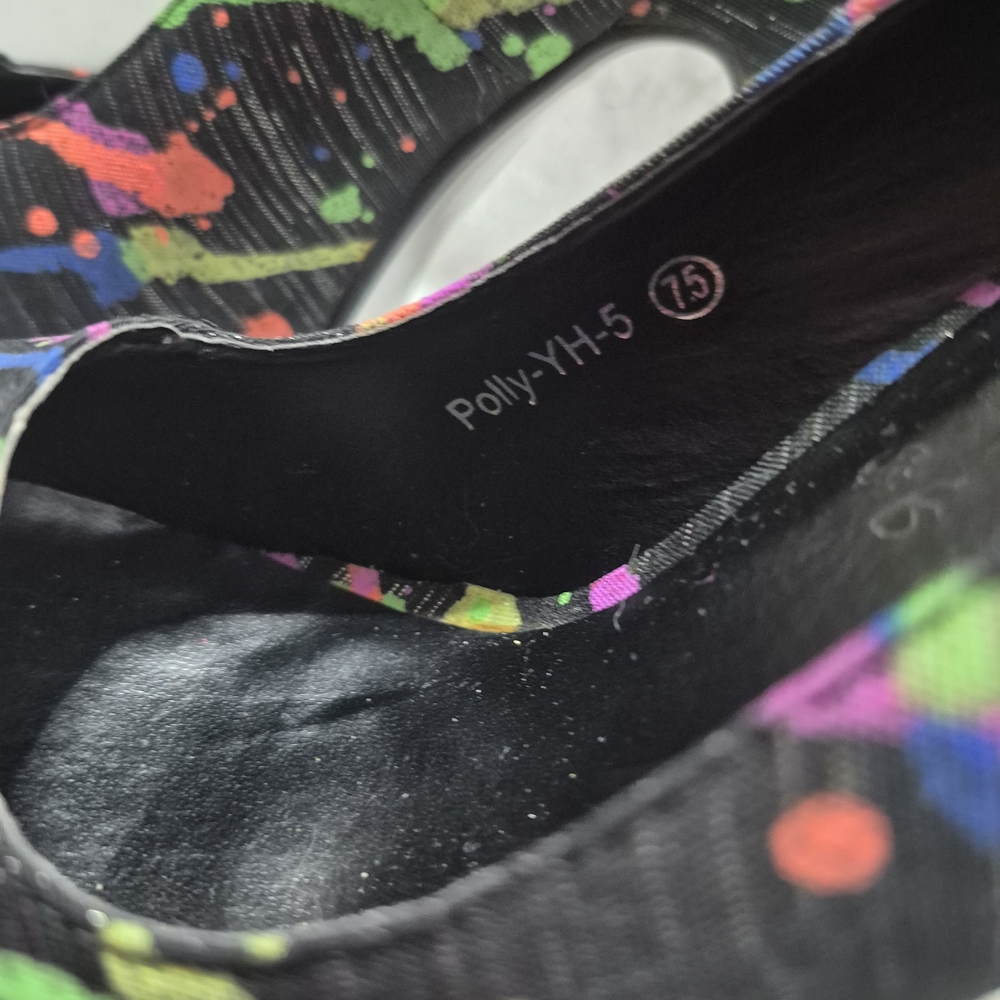 Colorful Splatter High Heels - Picture 4 of 4
